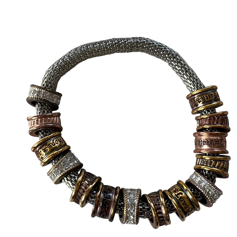 Bradford Exchange Nature's Healing Touch Woven Copper Charm Bead Bracelet - Picture 5 of 9